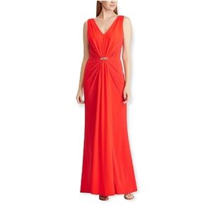🌸New🌸 Ralph Lauren Sleeveless V-neck Full-length Dress Size 12 NWOT